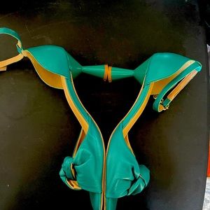 Green Sandals, Brazilian Designer. The Sandals are brand new never been worn.